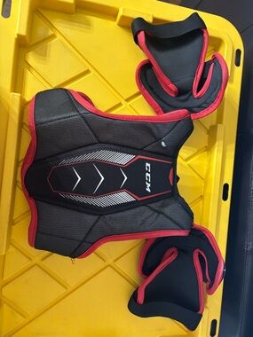 CCM Red and Black Youth Hockey Chest Protector